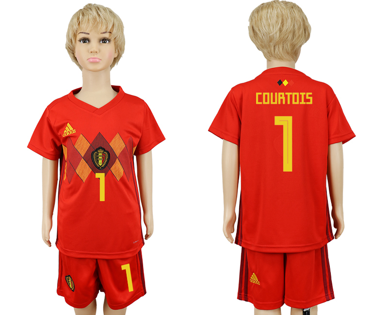 2018 World Cup Children football jersey BELGIUM CHIRLDREN #1 COU